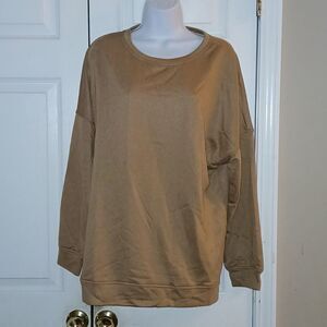 Tan no brand sweatshirt casual fall Sz XL NWOT